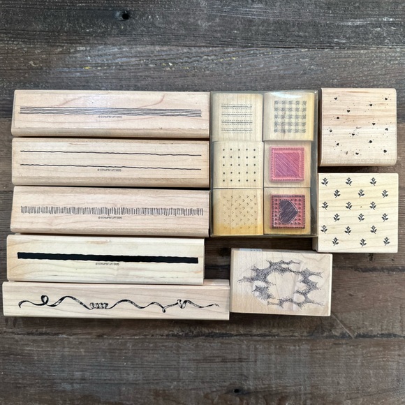 Other - Wooden Stamp Lot Borders and Backgrounds